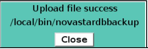 Data Export Command Upload Success