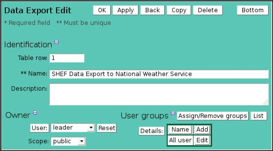 Data Export Edit ID