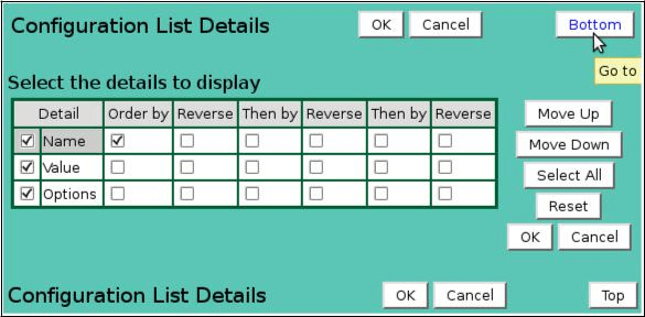 Configuration List Details