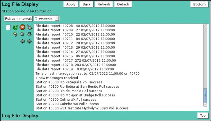 Log File Display Station Polling