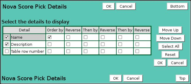 Nova Score Pick Details